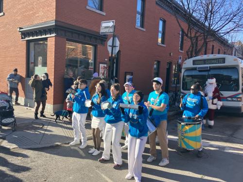 Le groupe devant les locaux de la Fondation du Dr Julien